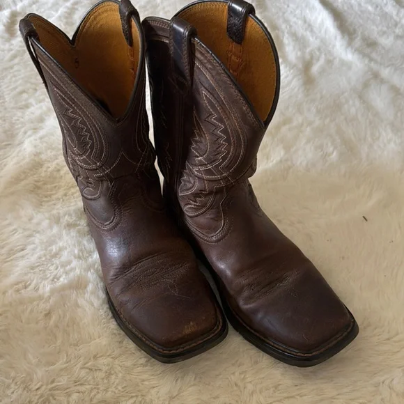 Ariat Brown Western Boots Classic Leather Design - Picture 9 of 10